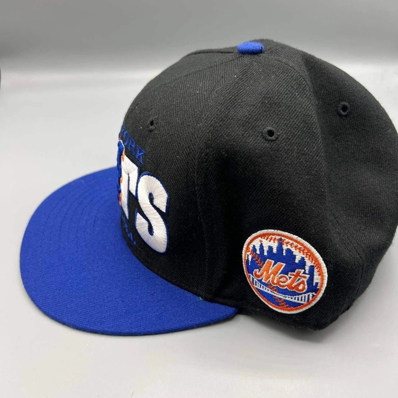 47 Brand New York Mets Hat Men Blue Black Embroidered Snap Back Cap Size ONE SIZE - 4 Thumbnail