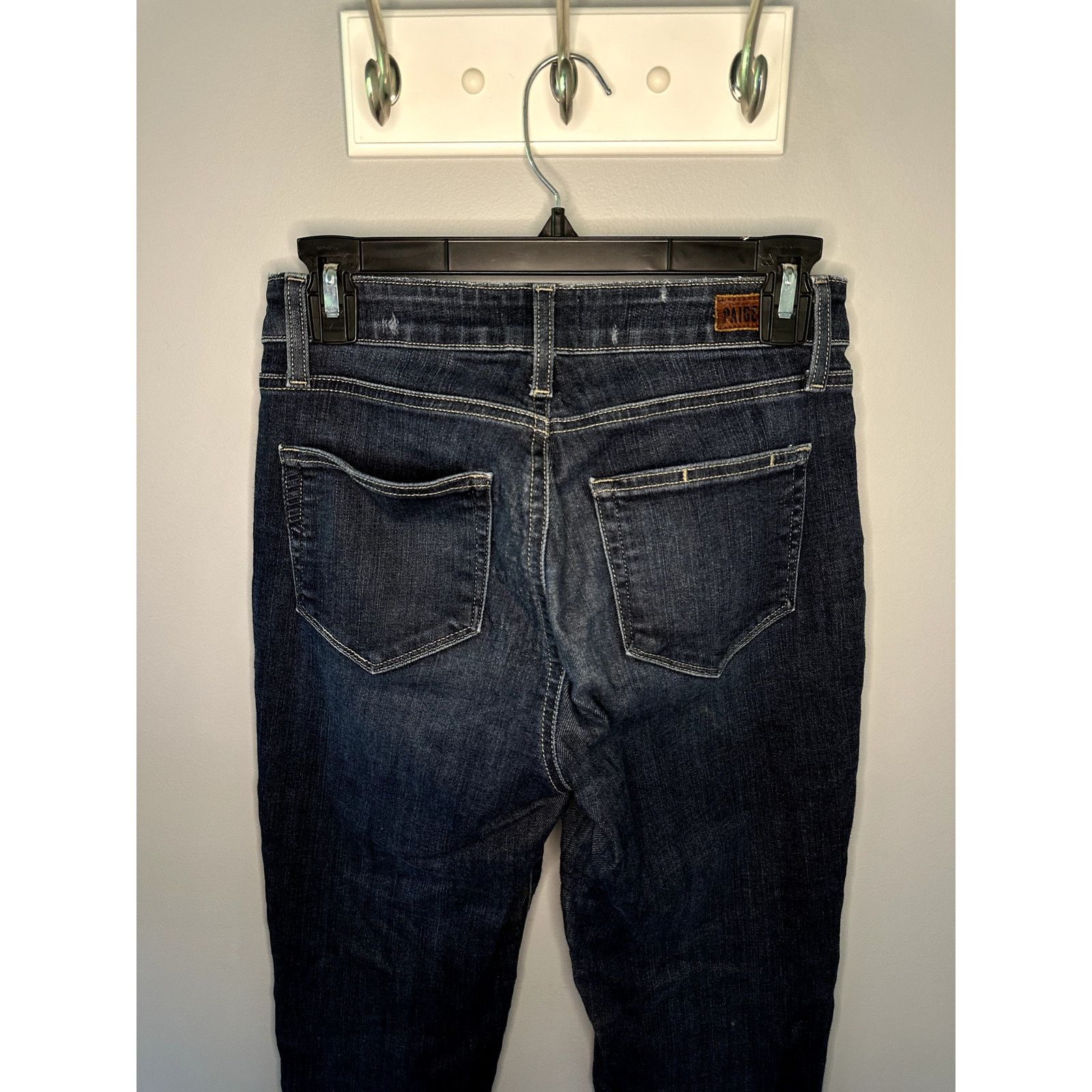 Paige Paige Hoxton Frayed Hem Denim Ankle Peg Jeans Blue 28 Size 28" / US 6 / IT 42 - 9 Thumbnail
