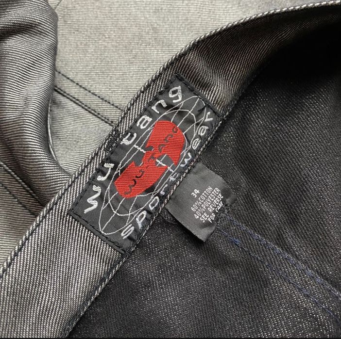 Wu-Tang Clan Wu Wear jeans, shiny gray silver Wu-Tang Clan, 90s baggy 34 Size US 34 / EU 50 - 9 Thumbnail