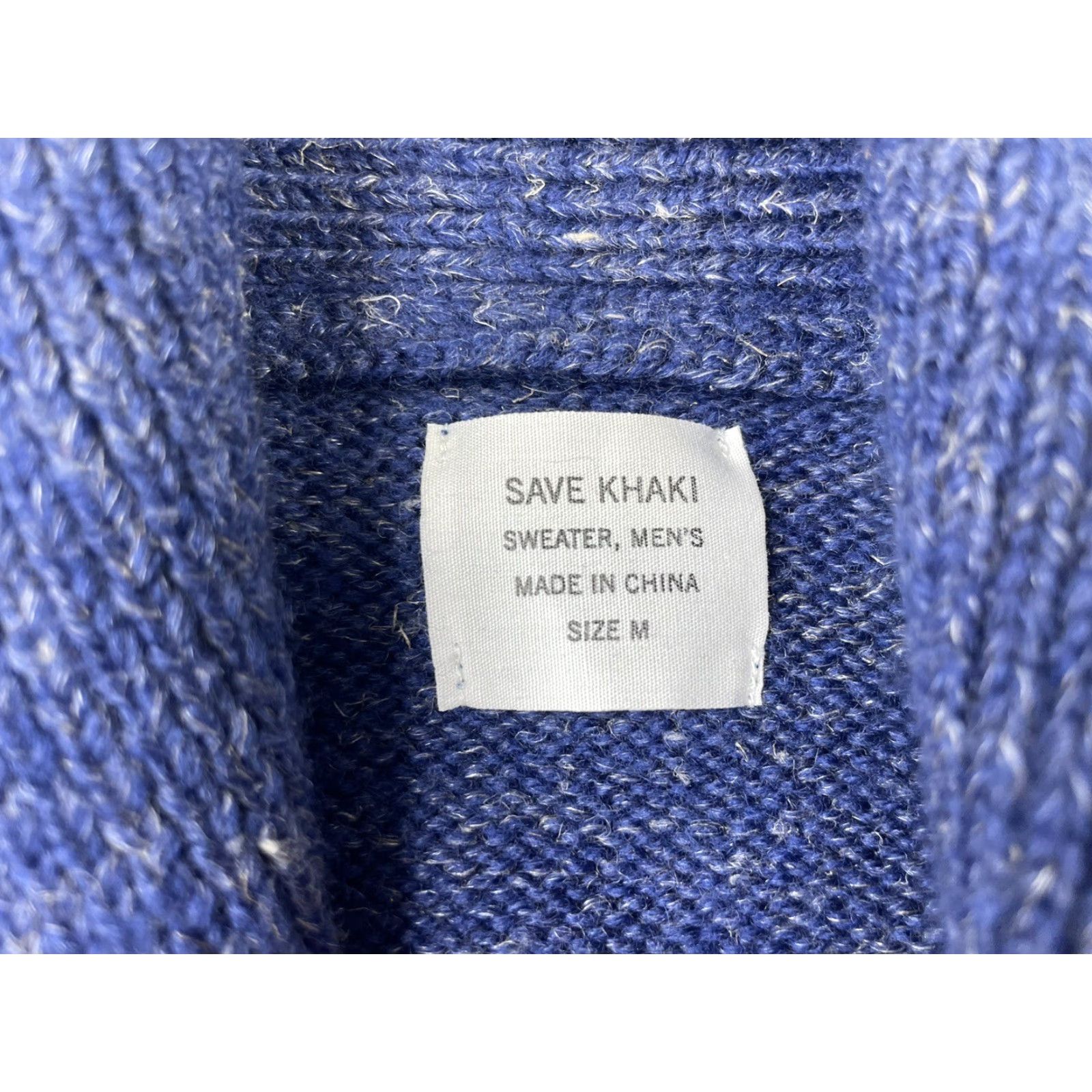 Vintage VINTAGE Save Khaki Mens Shawl Collar Cardigan Sweater Wool Linen Knit Blue Size Medium Size US M / EU 48-50 / 2 - 3 Thumbnail