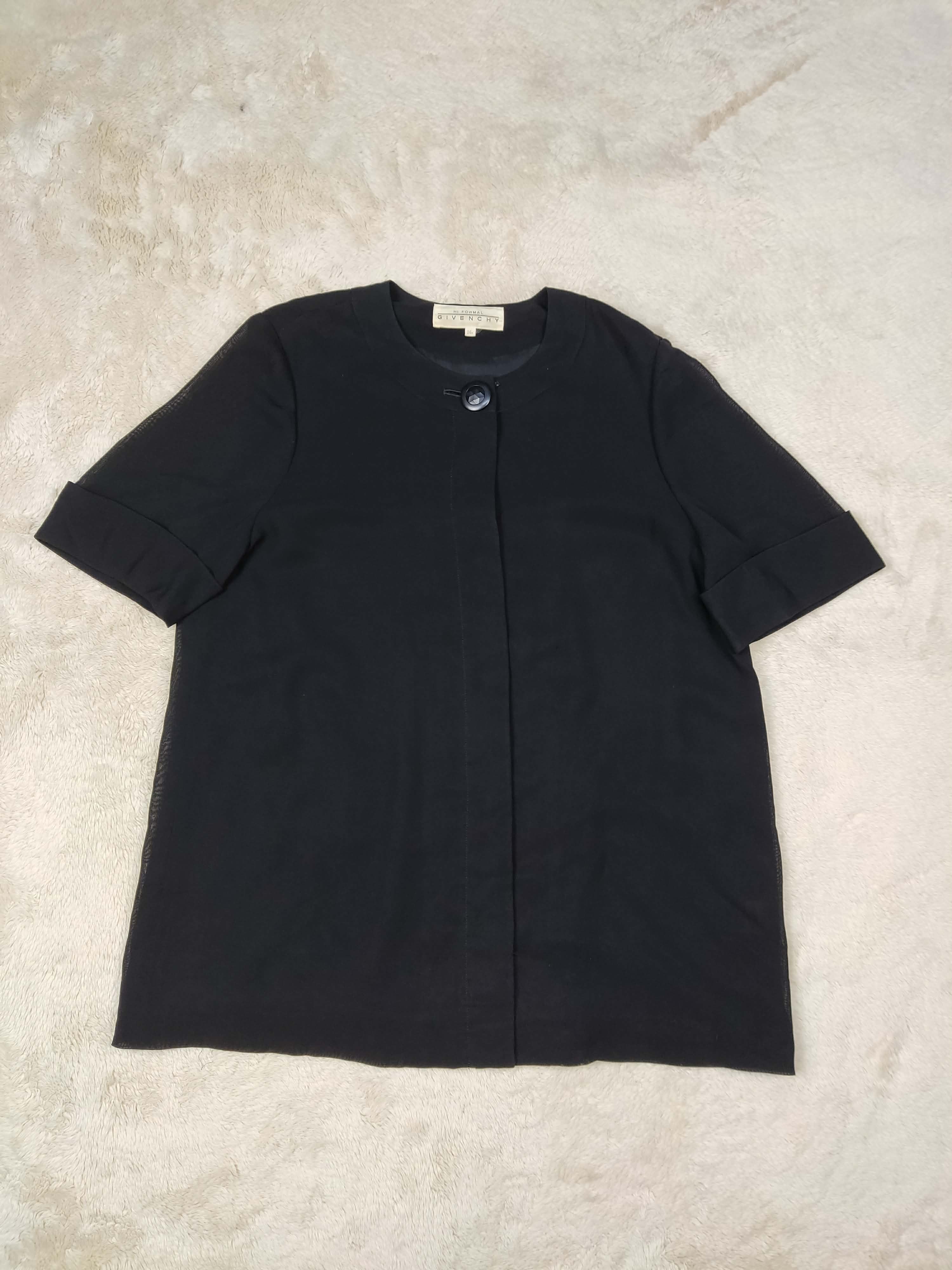 Givenchy Vintage Hi Formal Givenchy Black Blouse Jacket Size L / US 10 / IT 46 - 1 Thumbnail