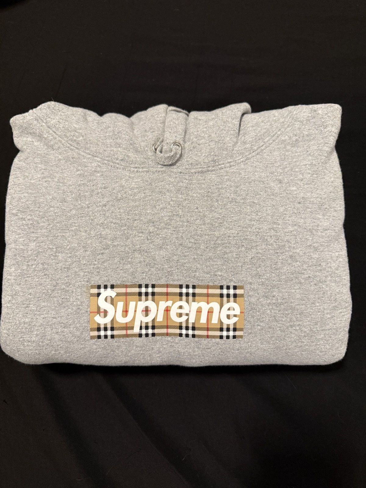 Burberry × Supreme Supreme X Burberry GREY HOODIE | Grailed