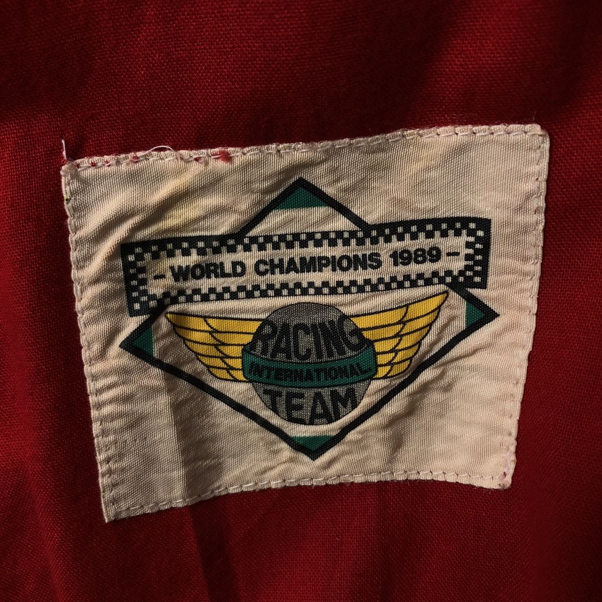 Japanese Brand 📌Vintage Bomber Jacket World Champions 1989 Racing Team Size US M / EU 48-50 / 2 - 19 Thumbnail