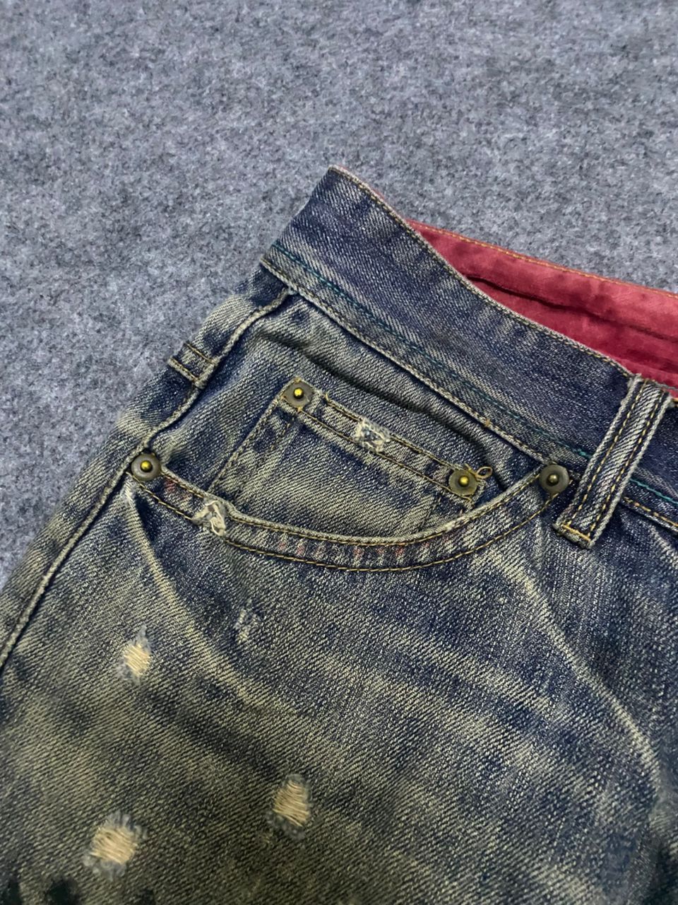 If Six Was Nine 💥Best Offer💥Vintage Midas Punk Distressed Denim Size 31" - 12 Thumbnail