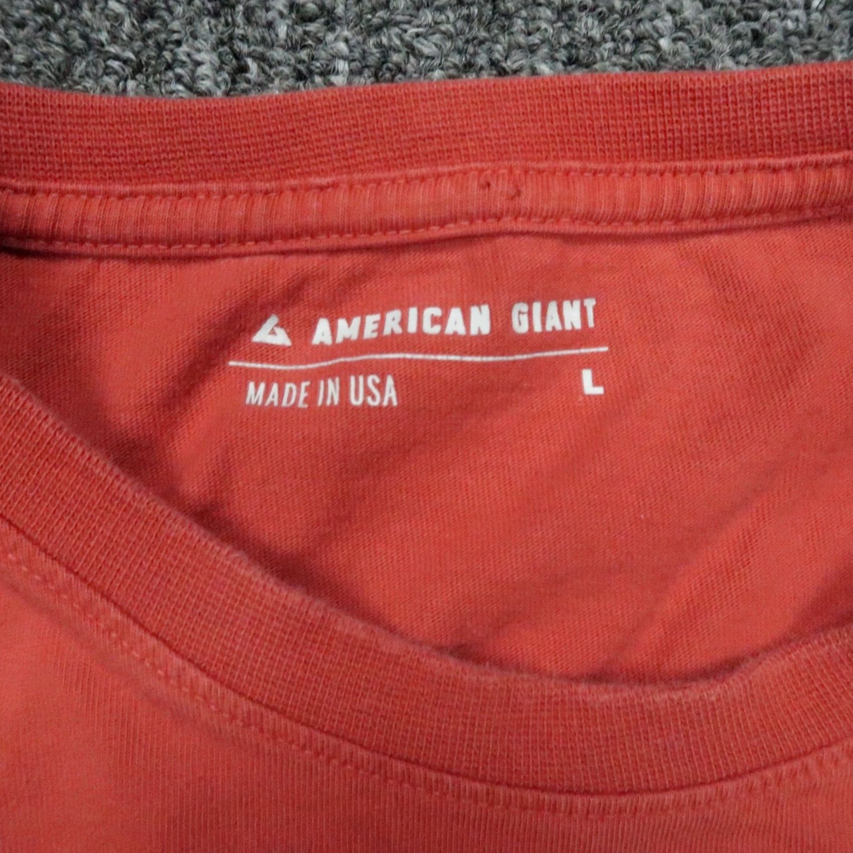 Vintage American Giant Shirt Mens Large Red Long Sleeve Tee Cotton Heavyweight Size US L / EU 52-54 / 3 - 4 Thumbnail