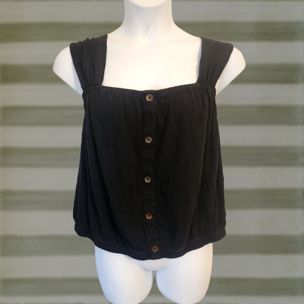 Vintage Lane Bryant Black Gauzy Elastic Hem Sleeveless Top Blouse 14/16 Women Plus Size Casual Party/Cocktail Size XL / US 12-14 / IT 48-50 - 1 Thumbnail