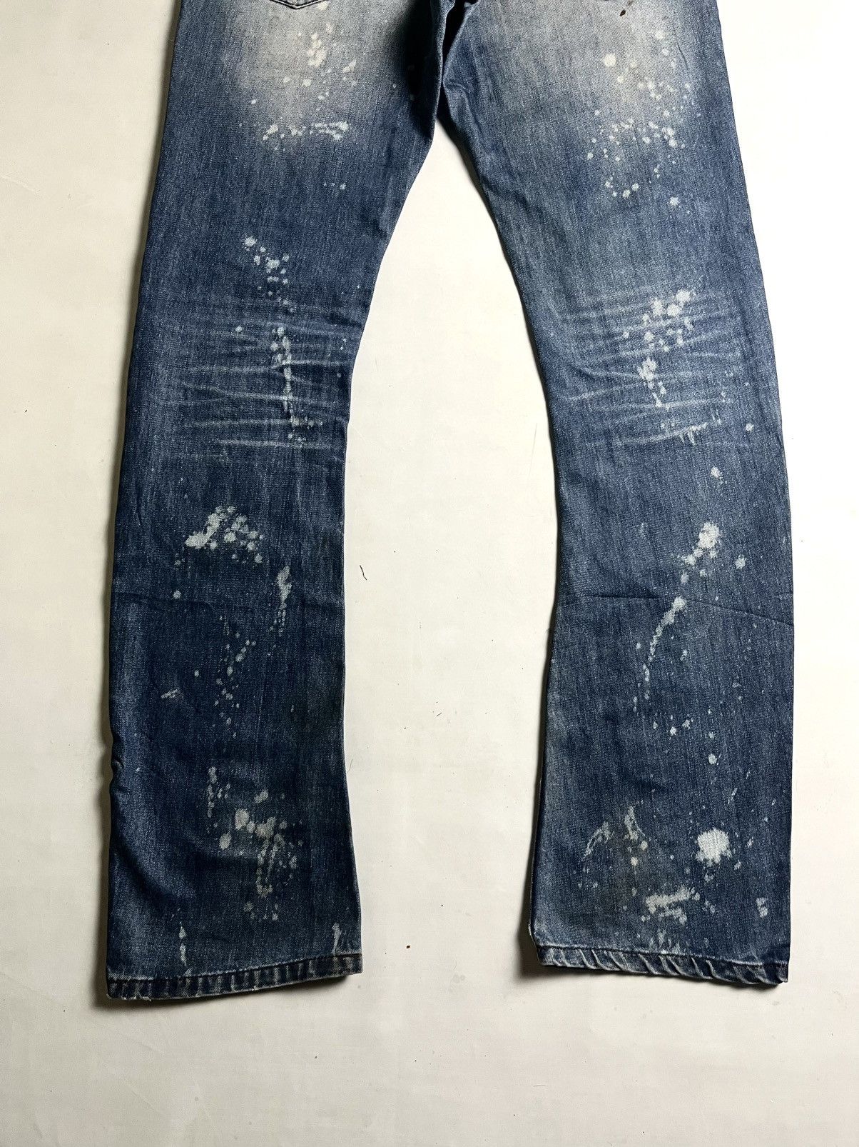 Tornado Mart 🌴BIDDING OFFER🌴00s Schlussel Distrress Sashiko denim Size US 33 - 8 Thumbnail