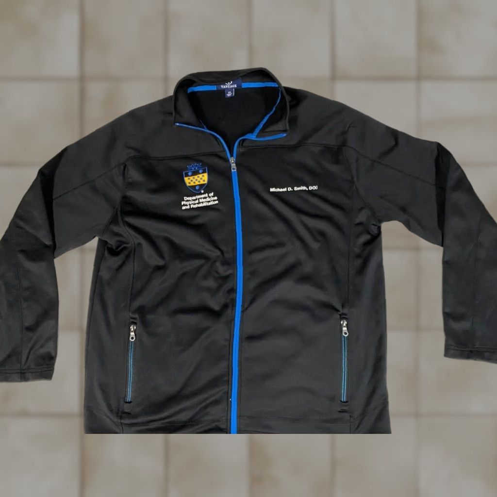Vintage Vantage Jacket Bomber Jacket Full Zip L Black Mens Regular Size L Storm Knit Polyester Full Zip Casual Fall Winter Sports Men Size US L / EU 52-54 / 3 - 1 Thumbnail