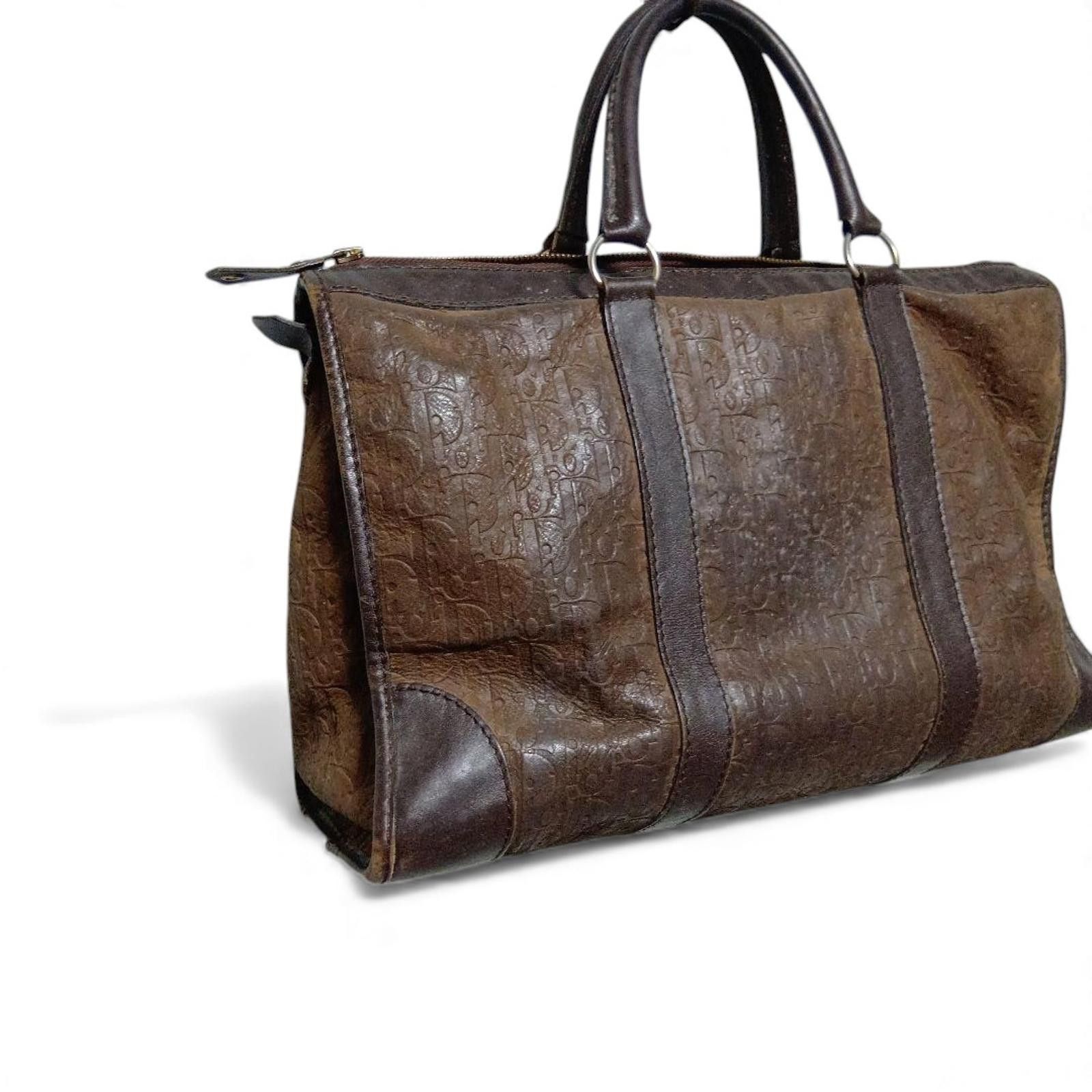 Dior Dior - Boston Brown Leather Travel Bag Size ONE SIZE - 4 Thumbnail