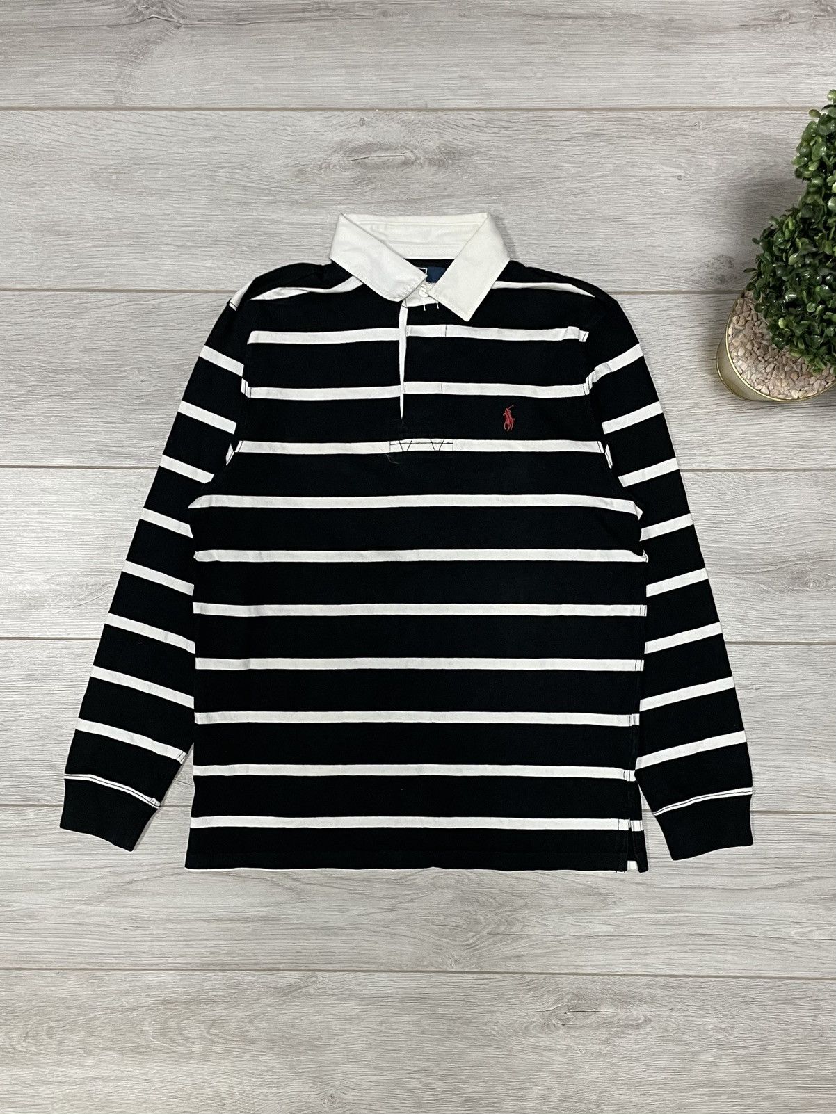 Rugby Ralph Lauren Vintage Polo Ralph Lauren Rugby long sleeve polo striped Size M / US 6-8 / IT 42-44 - 1 Thumbnail