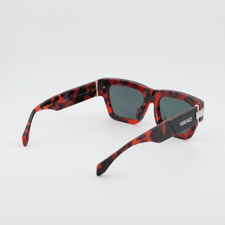 Versace Versace VE4464F 545787 Sunglasses Black / Red Rectangle Fram Size ONE SIZE - 3 Thumbnail