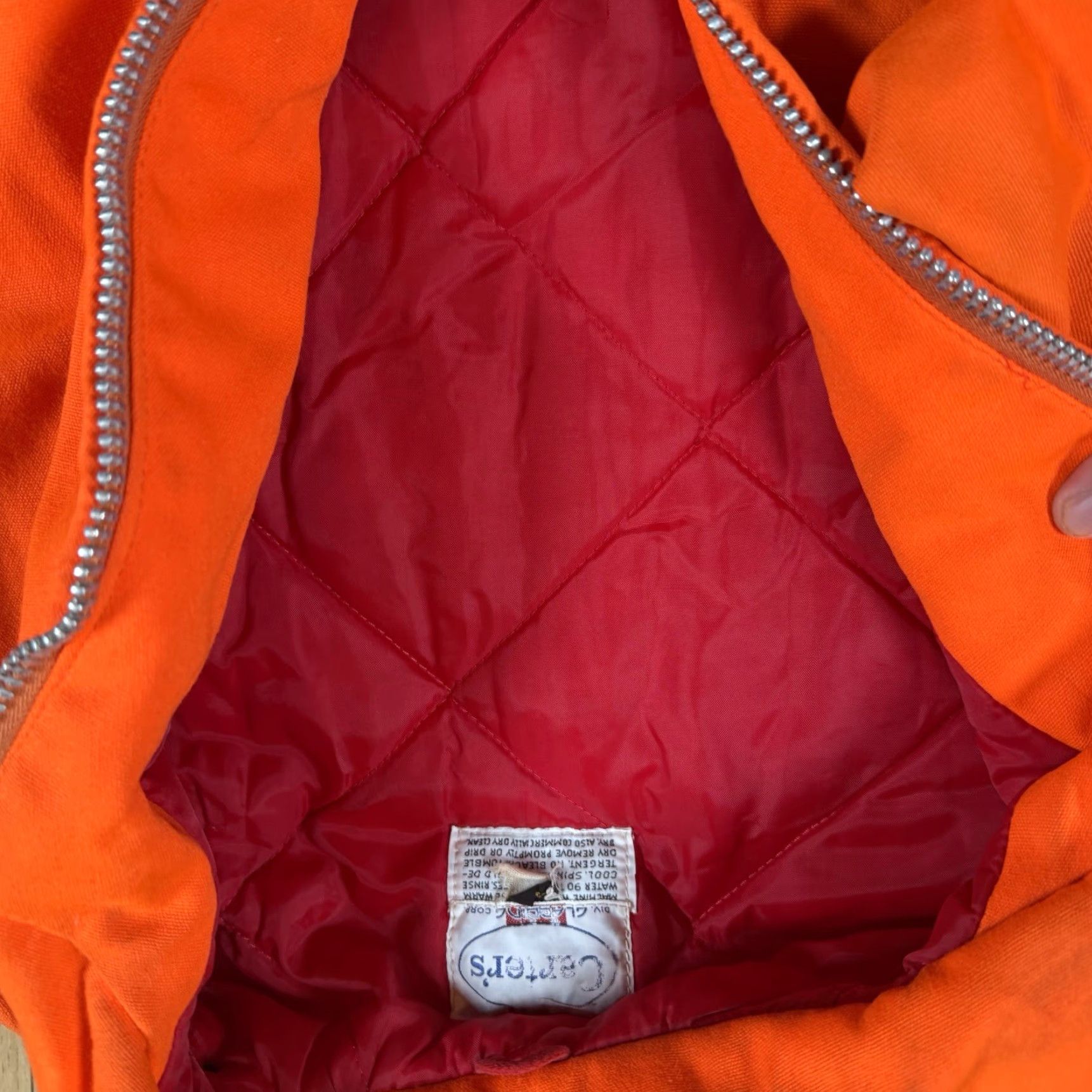 Vintage VINTAGE Carters Jacket Puffer Full Zip Mens 40 Orange 60’s Work Cotton" Size US XXS / EU 40 - 5 Thumbnail