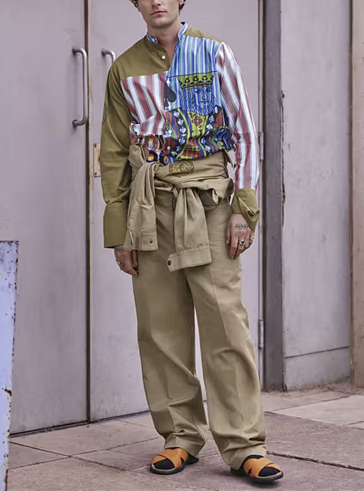 Stella McCartney STELLA McCARTNEY “JACK OF SPADES” PLAYING CARDS L/S SHIRT Size US L / EU 52-54 / 3 - 3 Thumbnail