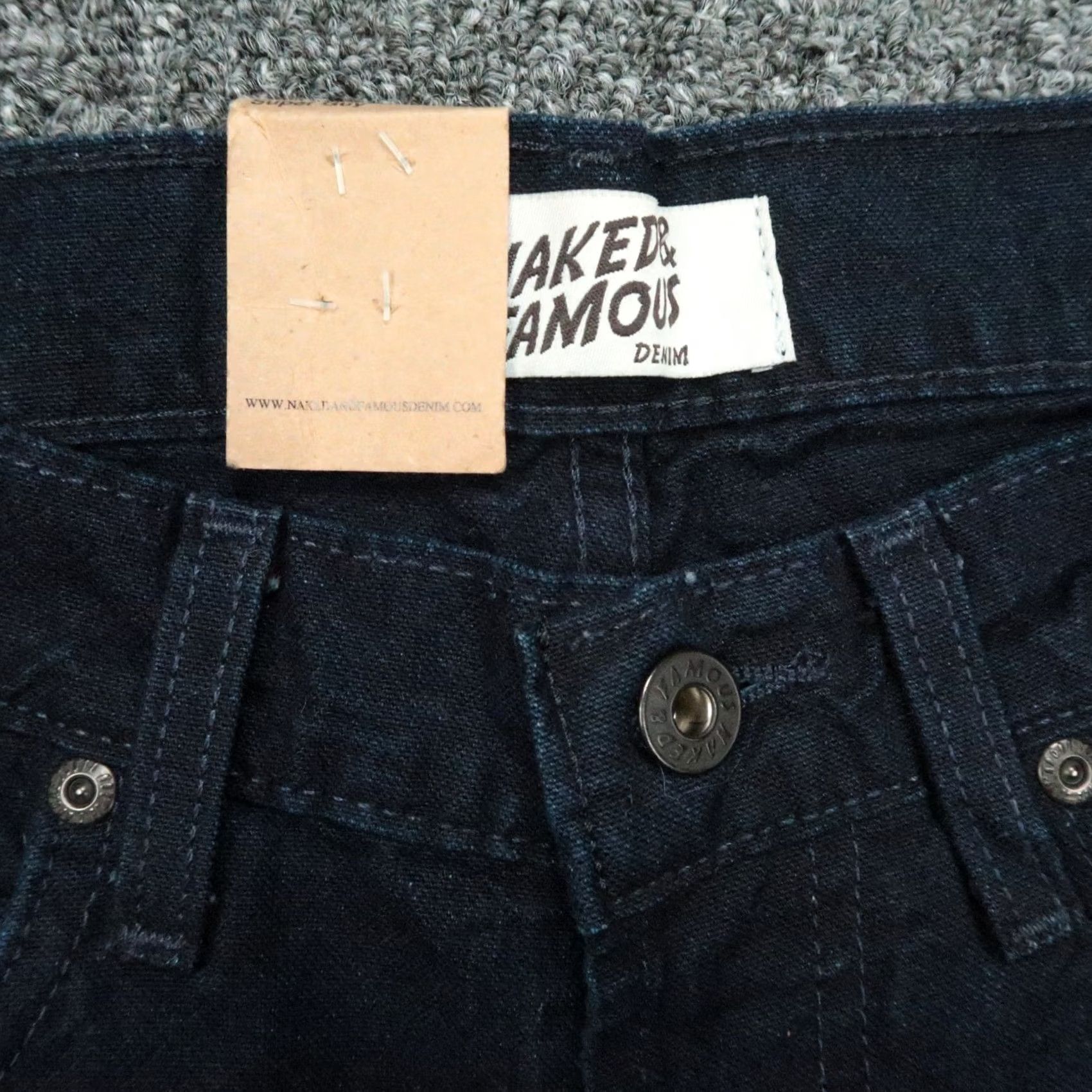 Vintage Naked & Famous Denim Jeans Mens 30x30 Indigo Tradition Super Guy Japanese Duck Canvas Slim 5-Pocket Denim Jeans Blue Cotton Size US 30 / EU 46 - 3 Thumbnail