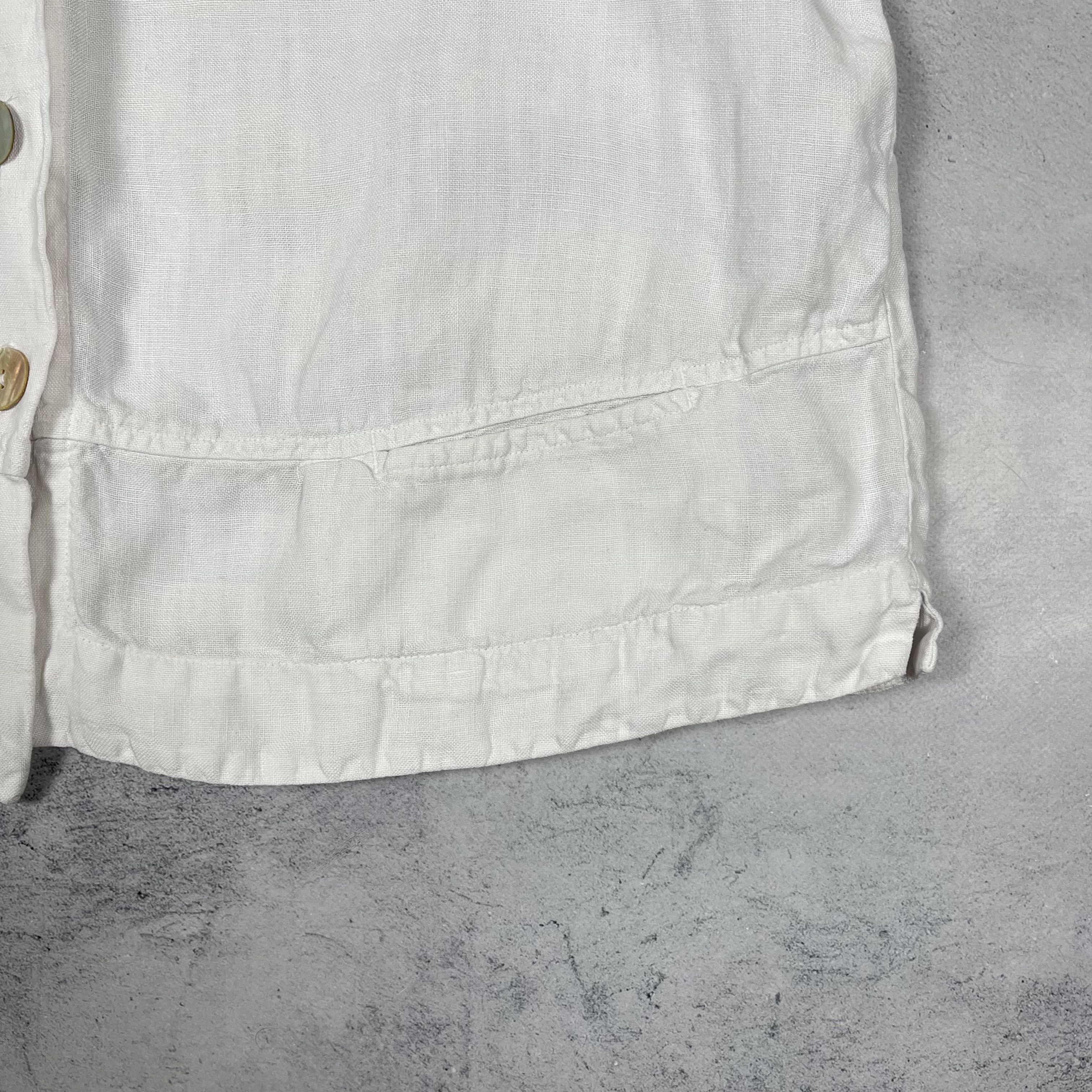 OSKA Ladies OSKA Avant-Garde Linen Sleeveless Cropped Top Gilet Size L / US 10 / IT 46 - 9 Thumbnail
