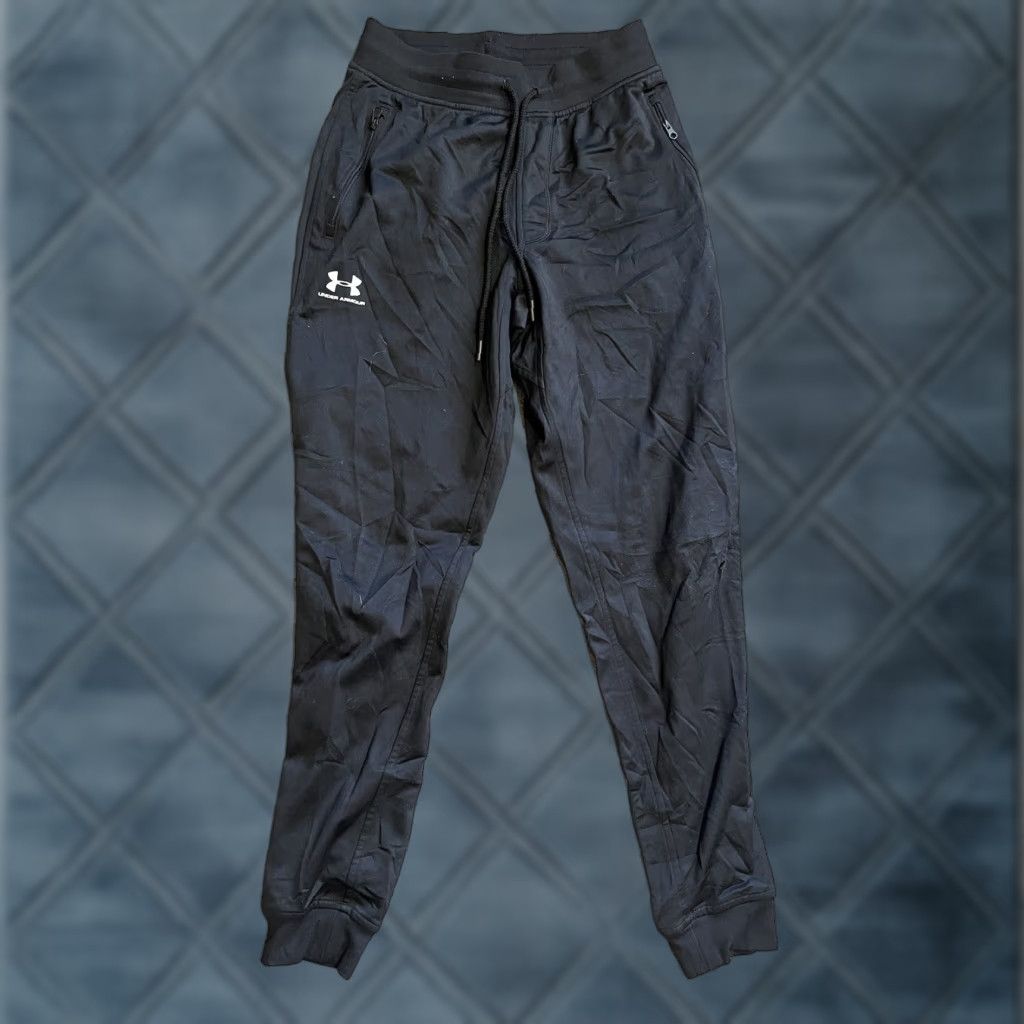 Under Armour Under Armour Men's Size Small Black Loose Jogger Sweatpants Polyester Solid Size US 29 - 1 Thumbnail