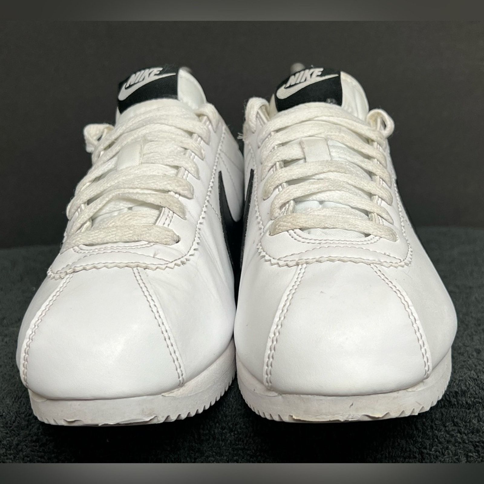 Nike Nike Classic Cortez Leather White Black Women's Sneakers Size US 8.5 / IT 38.5 - 4 Thumbnail