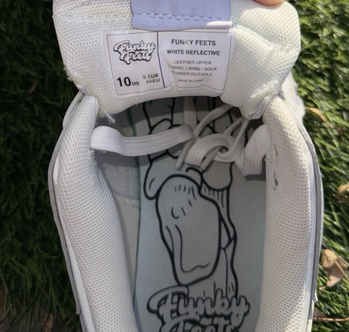 Glo Gang Glo Gang Funky Feets White Reflection Shoes custom insoles Size US 10 / EU 43 - 5 Thumbnail