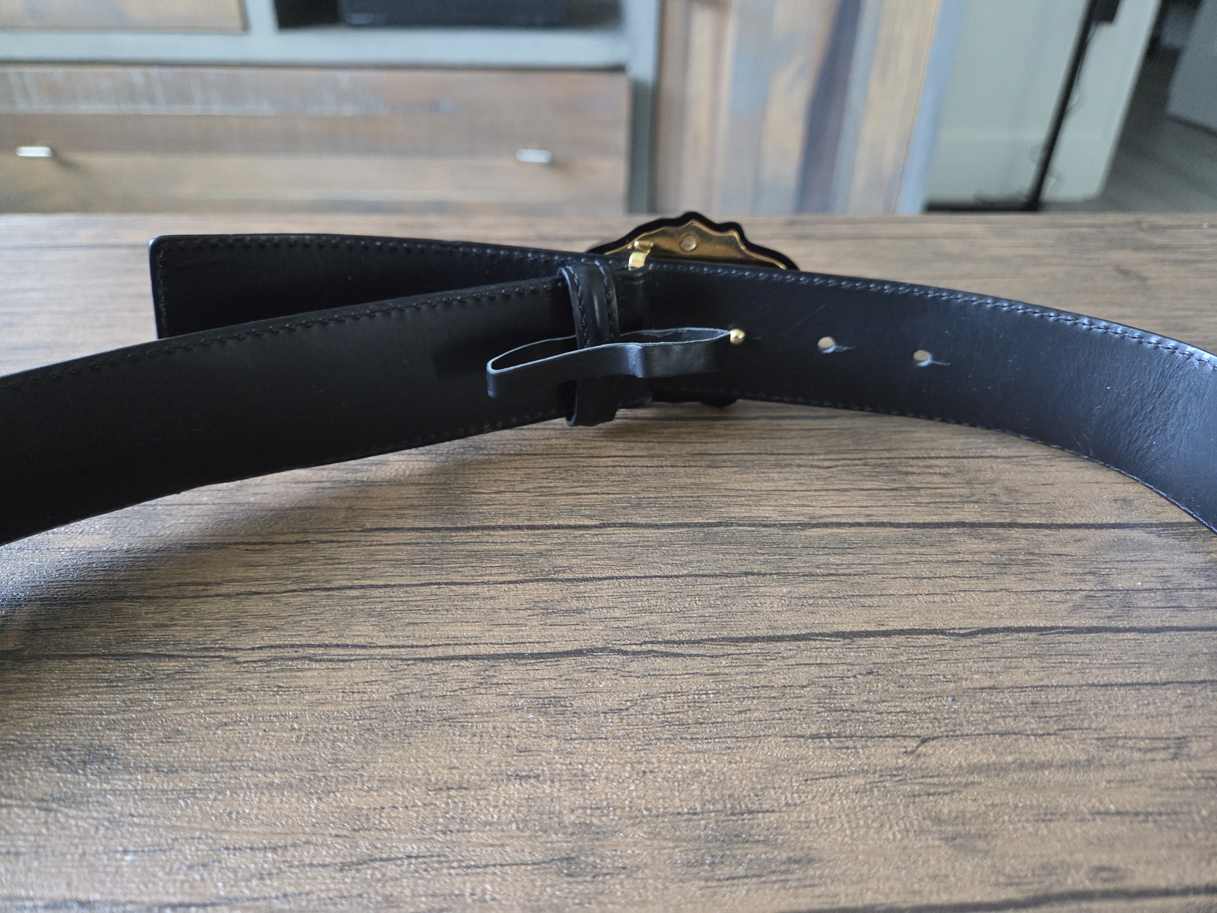 Versace Versace Medusa black leather belt Size 36 - 4 Thumbnail