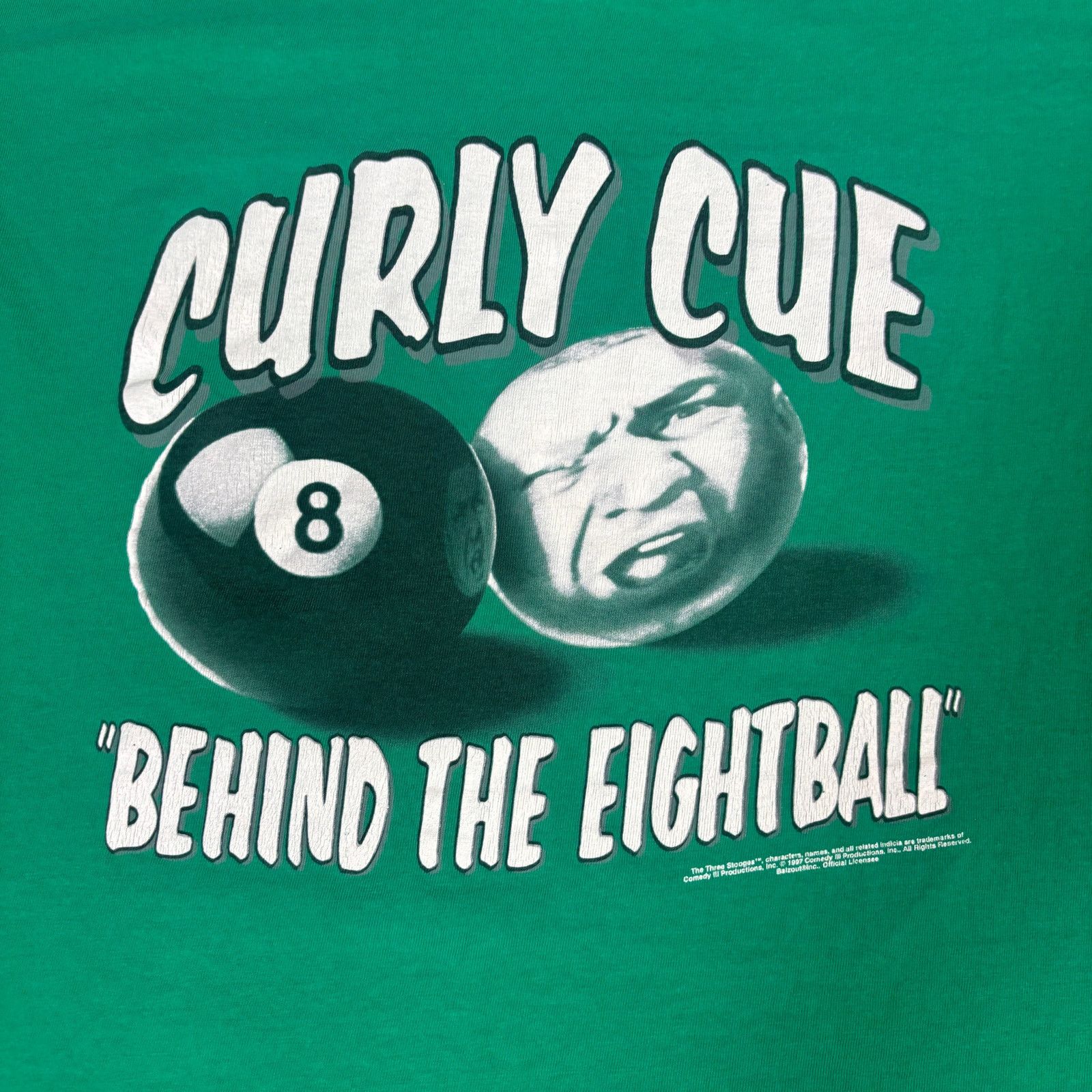 Vintage Vintage 1997 The Three Stooges Curly Cue promo tshirt Lg 90s Size US L / EU 52-54 / 3 - 4 Thumbnail