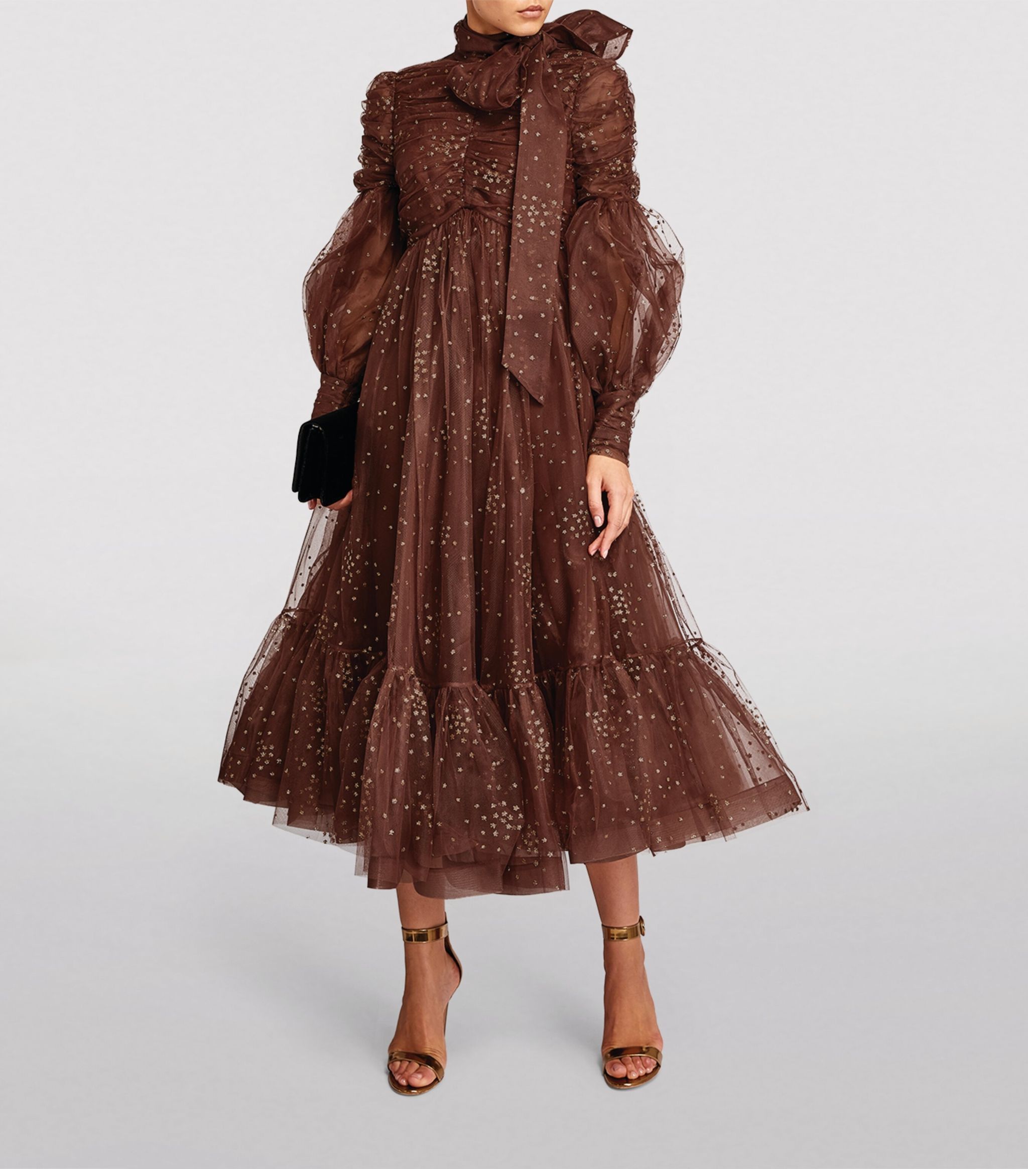 Zimmermann Tempo Ruched Glitter Gown Size S / US 4 / IT 40 - 1 Thumbnail