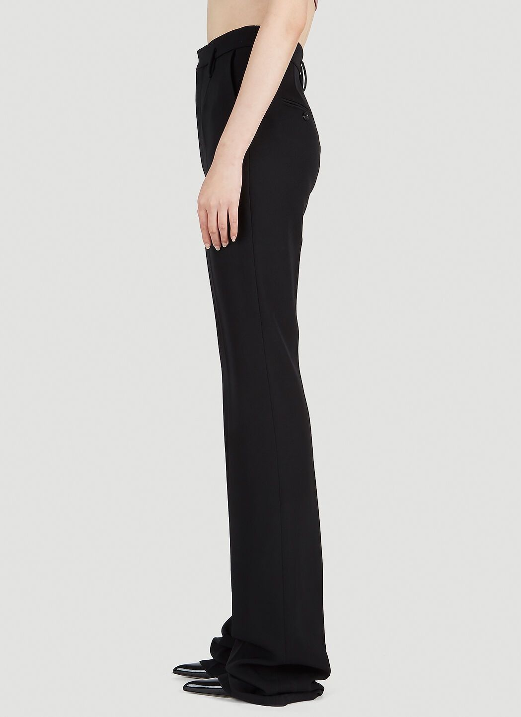 Saint Laurent Paris o1s1wg111224 Bootcut Tailored Pants in Black Size 28" / US 6 / IT 42 - 3 Thumbnail