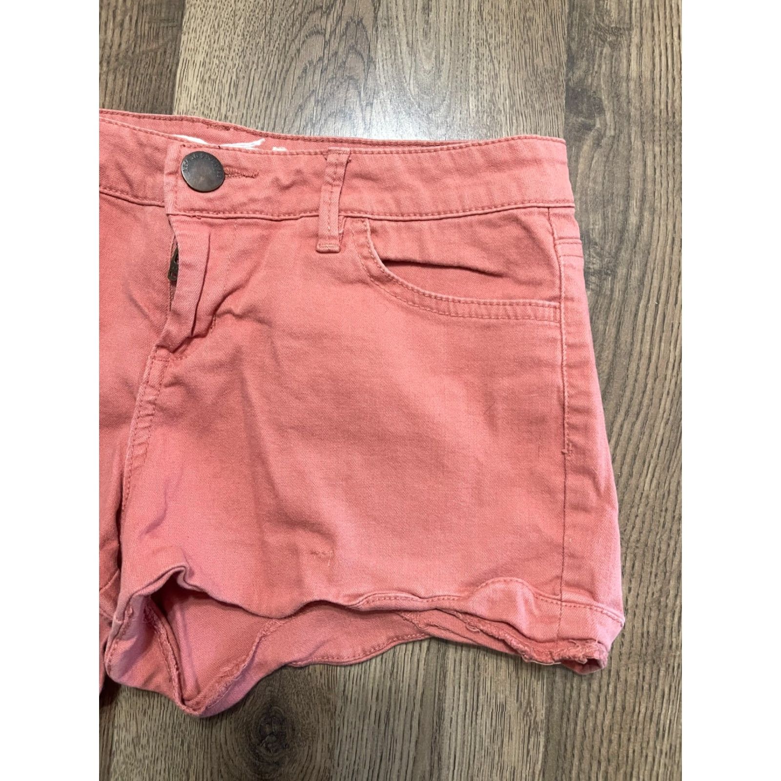 Alife Life in Progress Shorts Women's 26 Coral Cut-Off Denim Orange 90s Modern Casual Womens Size 26" / US 2 / IT 38 - 4 Thumbnail