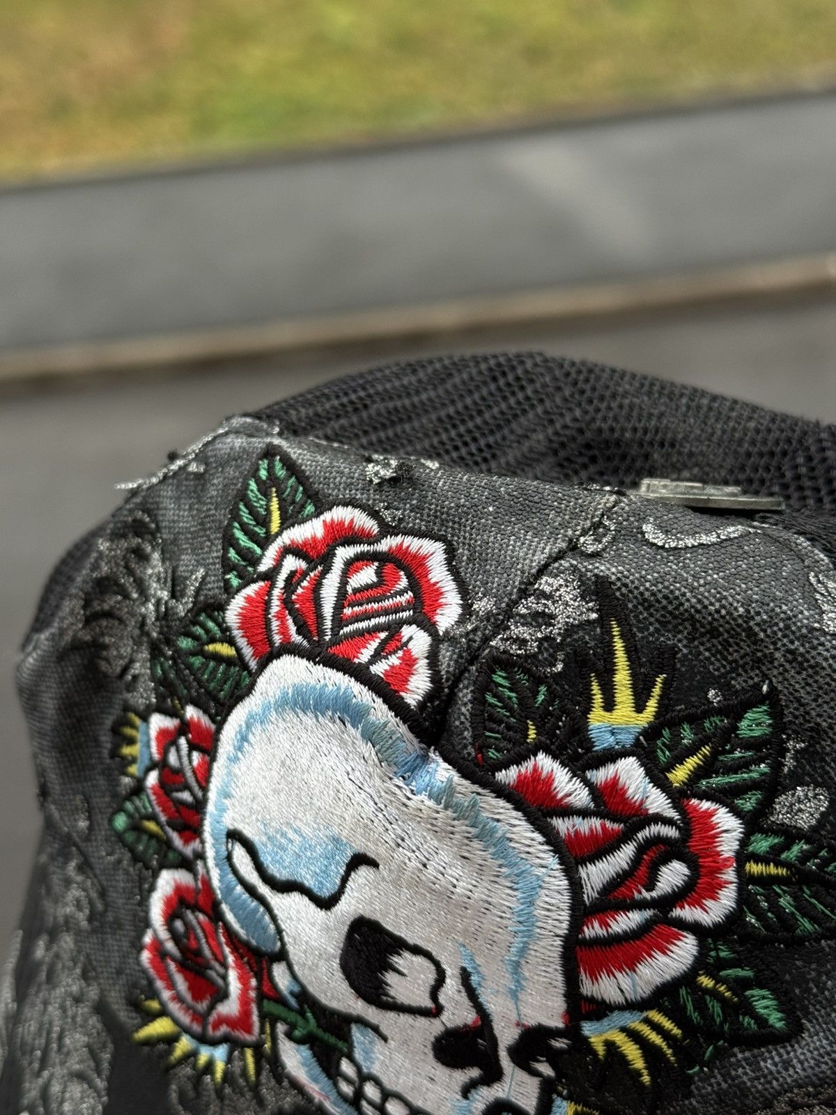 Ed Hardy Don Ed Hardy Skull Tattoo American Trapper cap hat Size ONE SIZE - 11 Thumbnail