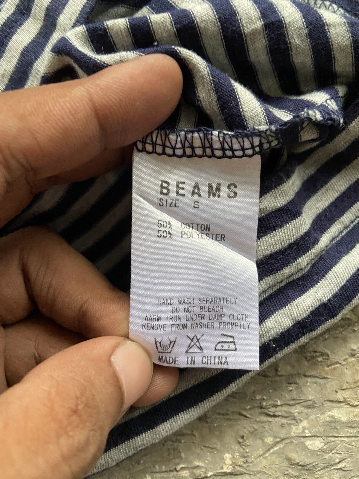 Beams Japan 2000s Beams Japan - Stripe Long Sleeve T-Shirt Size US S / EU 44-46 / 1 - 6 Thumbnail