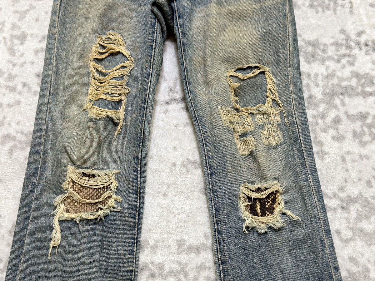 Schlussel Vintage Schlussel Y2K Grunge Distressed Denim Mud Wash Size US 30 / EU 46 - 6 Thumbnail