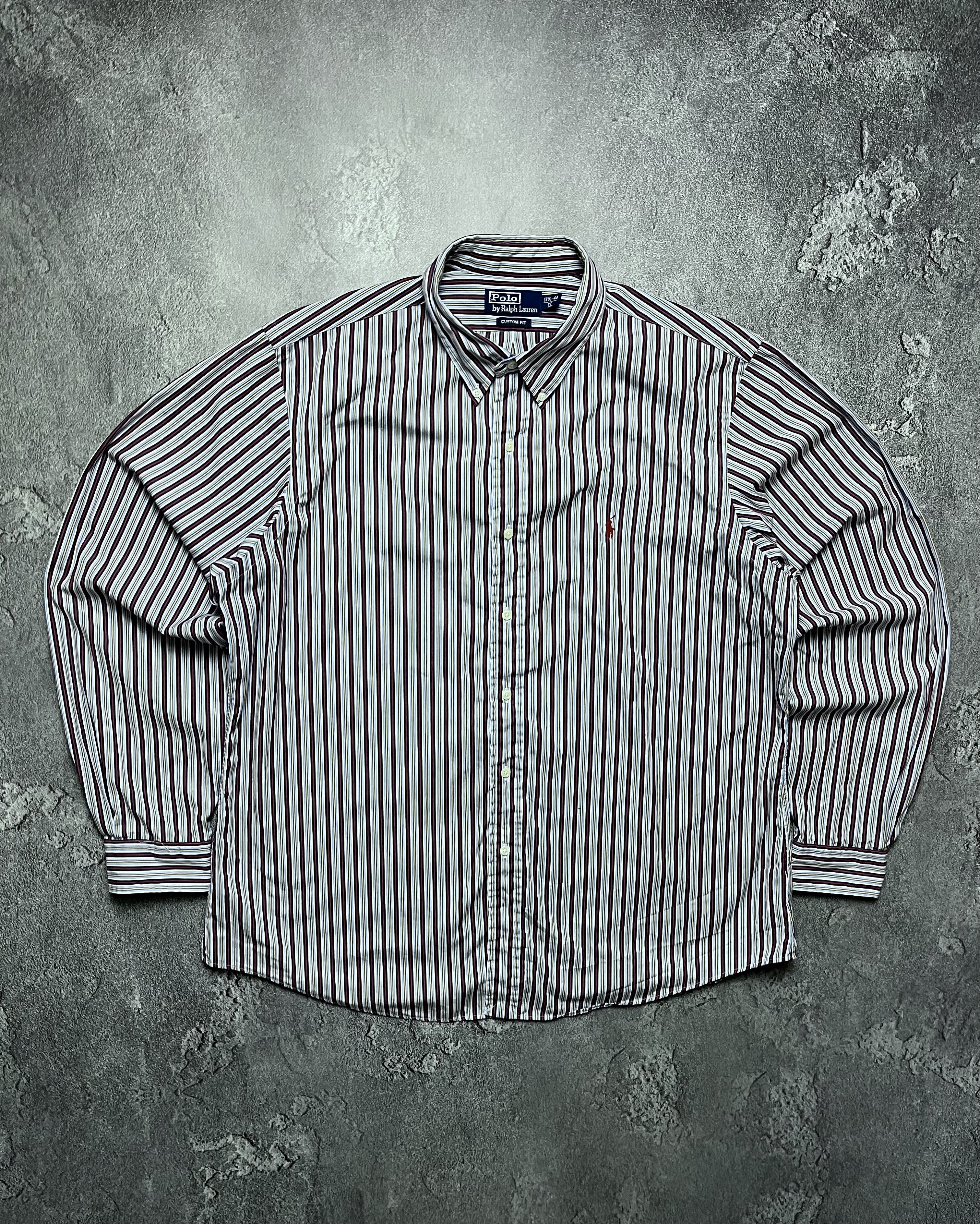 Polo Ralph Lauren 90x Vintage Button Up Polo Ralph Lauren Big Pony Striped XL Size US XL / EU 56 / 4 - 1 Thumbnail