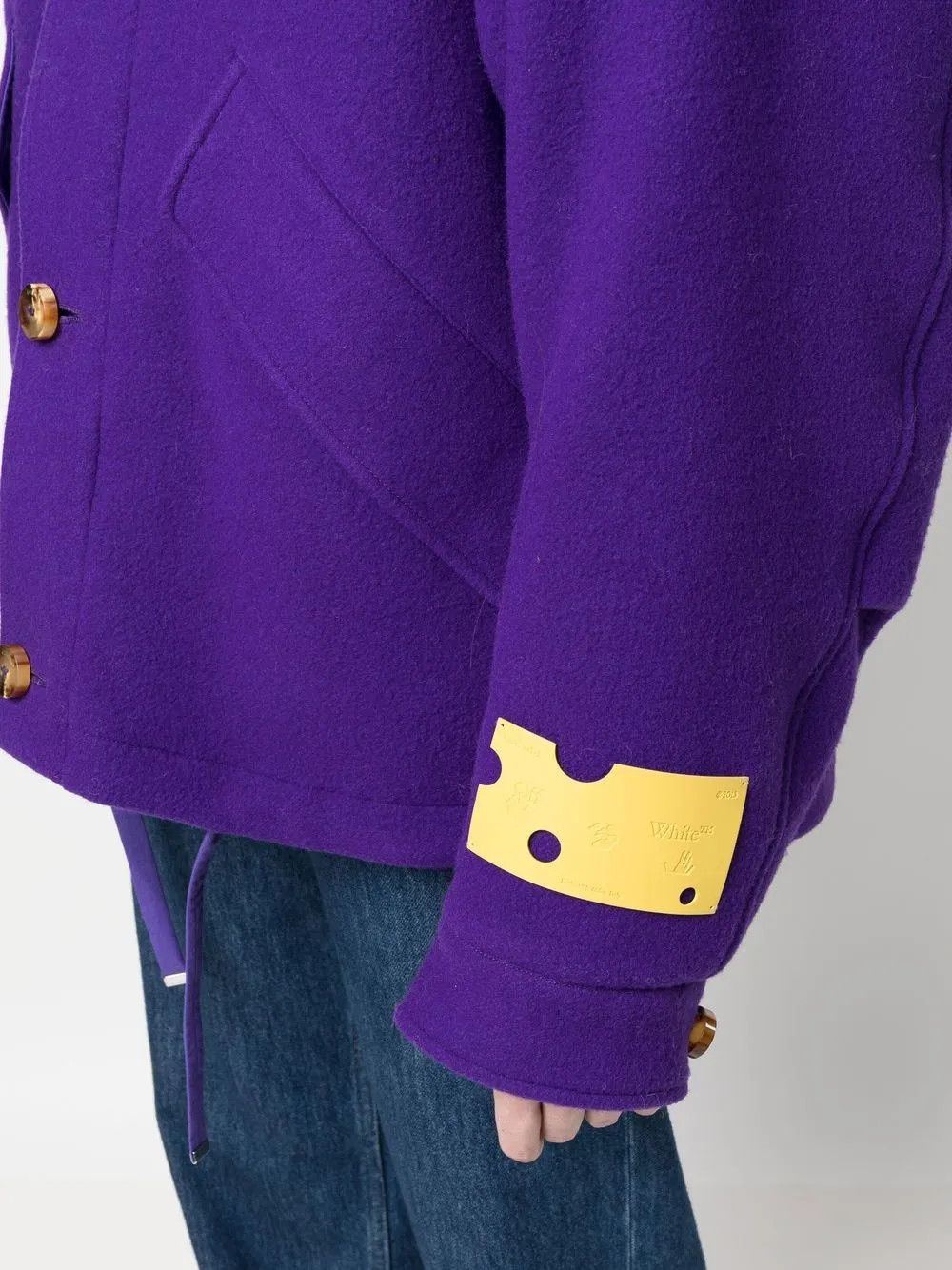 Off-White o1y1125 Hooded Jacket in Purple Size S / US 4 / IT 40 - 2 Thumbnail