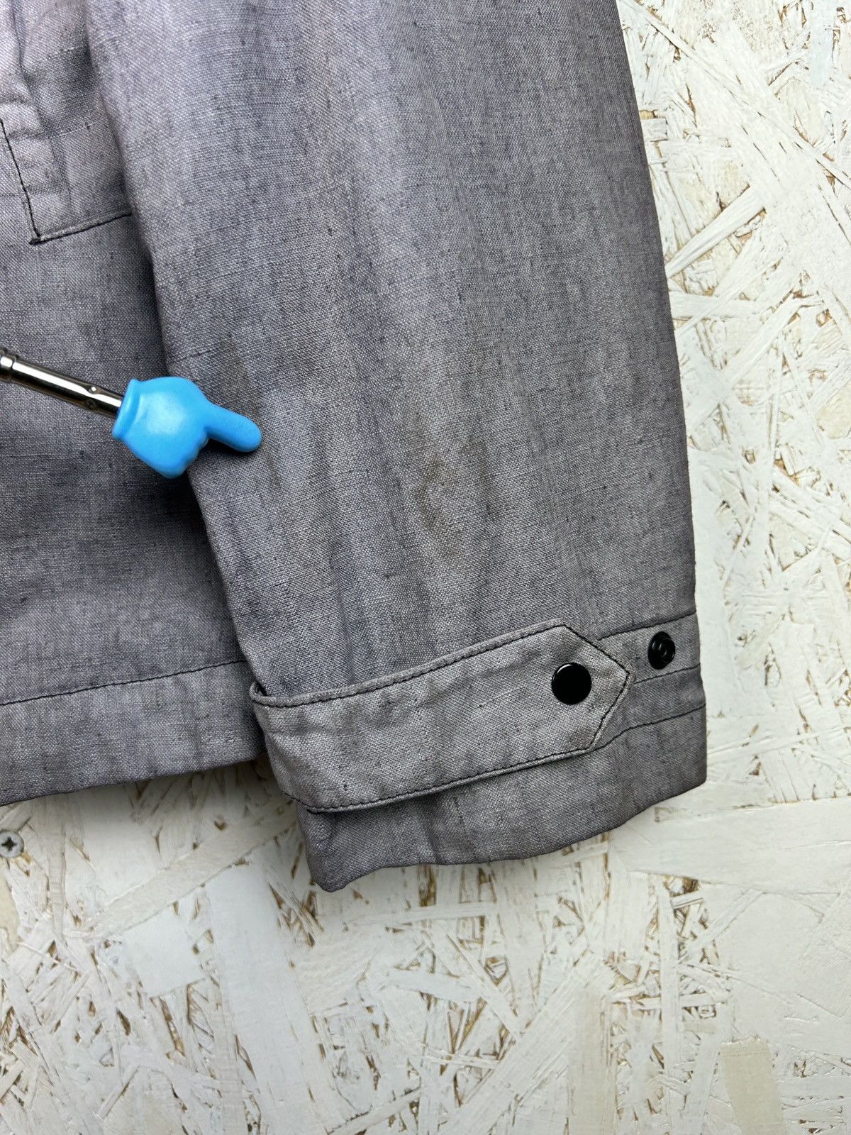 Stone Island Stone Island Lino Resinato-TC Hooded Jacket Grey Size L Size US L / EU 52-54 / 3 - 6 Thumbnail