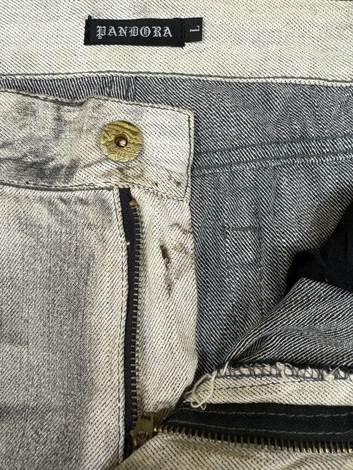 pandora Vintage Japanese Pandora Charcoal Wash Distress Flare Jeans Size US 33 - 9 Thumbnail