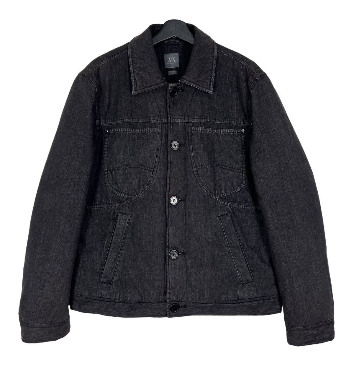 Vintage Armani Exchange Fur Lining Denim Jacket