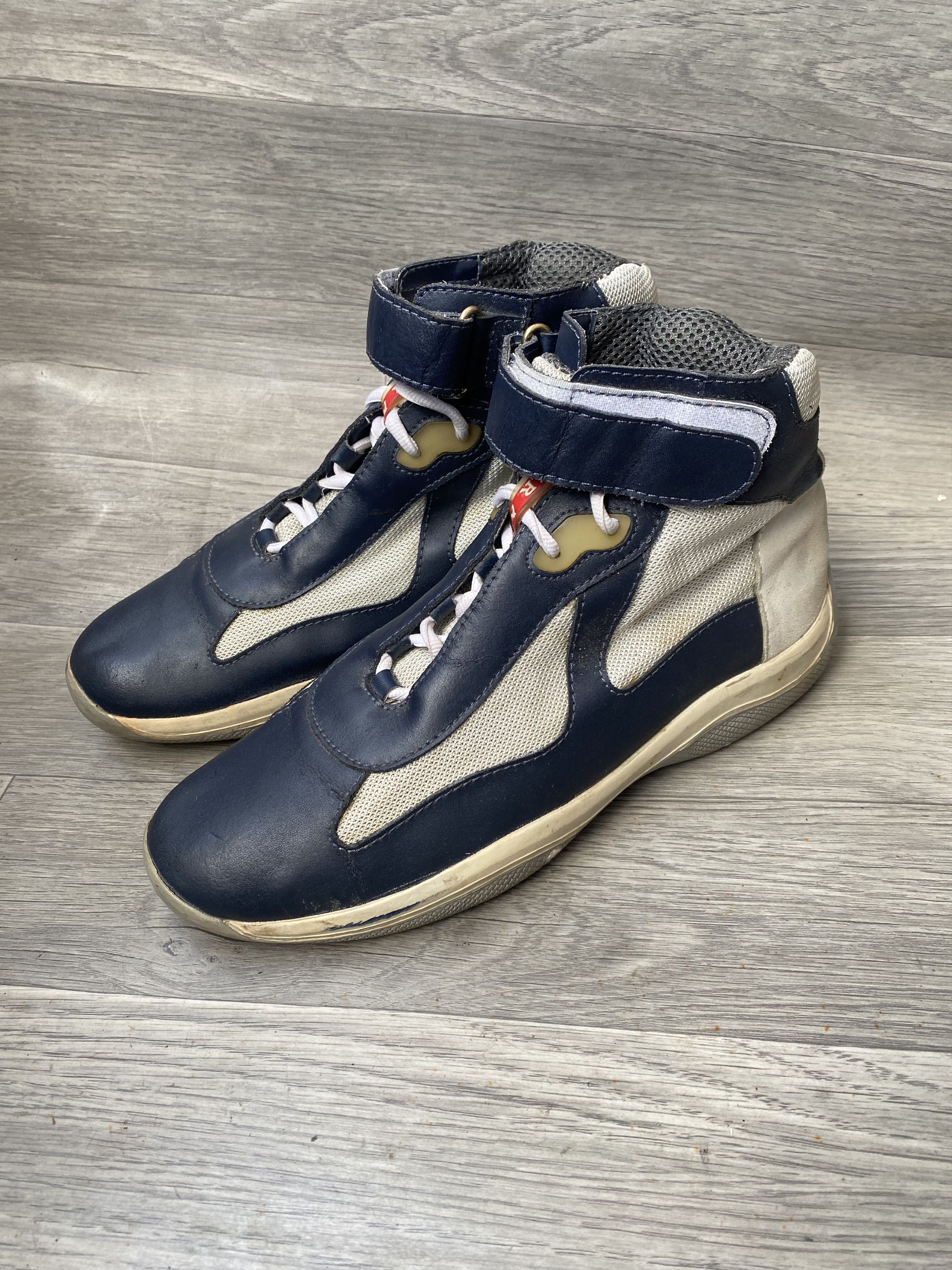 Prada Prada american cup blue hi-top sneakers sz uk 9 Size US 10 / EU 43 - 1 Thumbnail