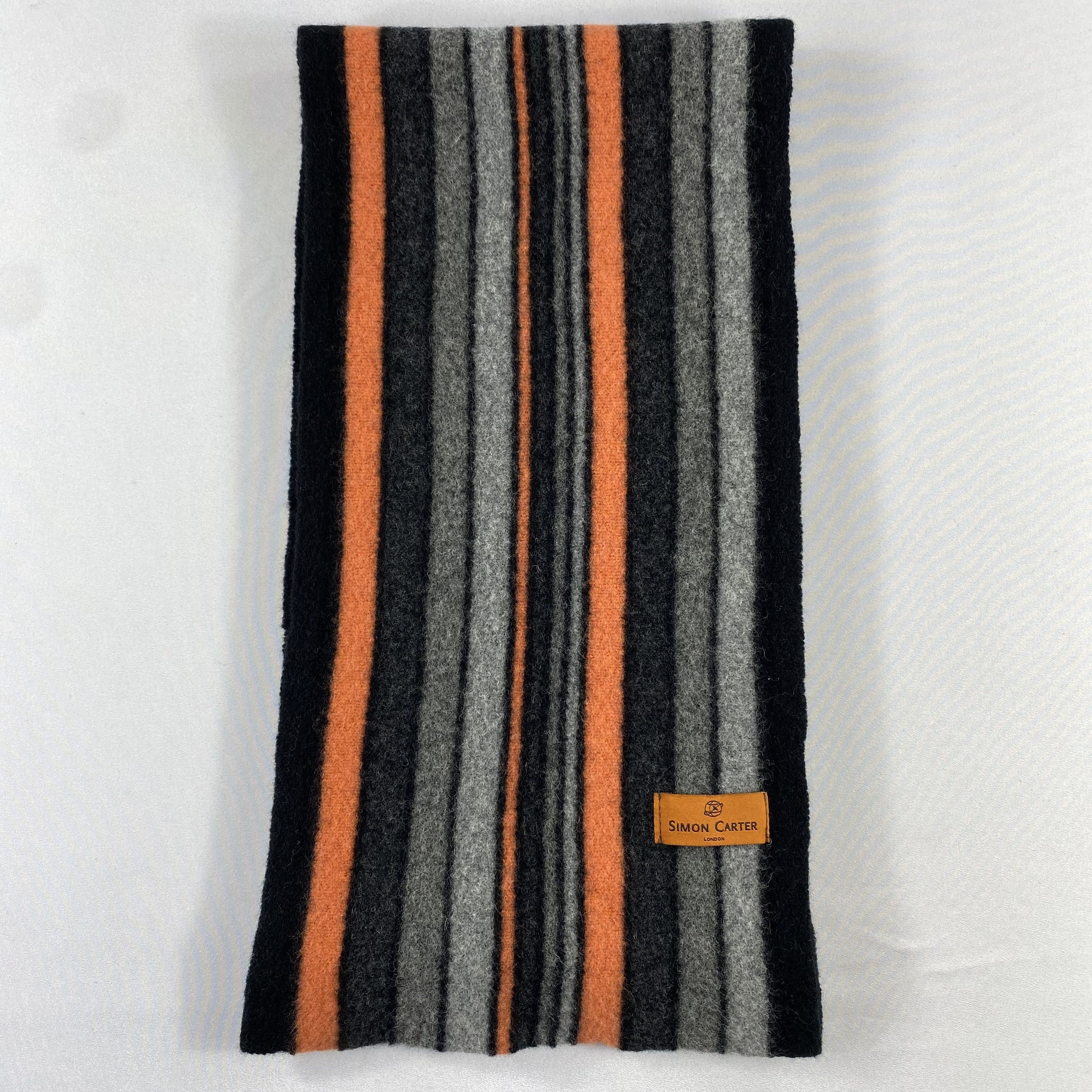 Simon Carter Simon Carter Stripe Scarf Neck Wrap Wool Muffler Size ONE SIZE - 2 Thumbnail