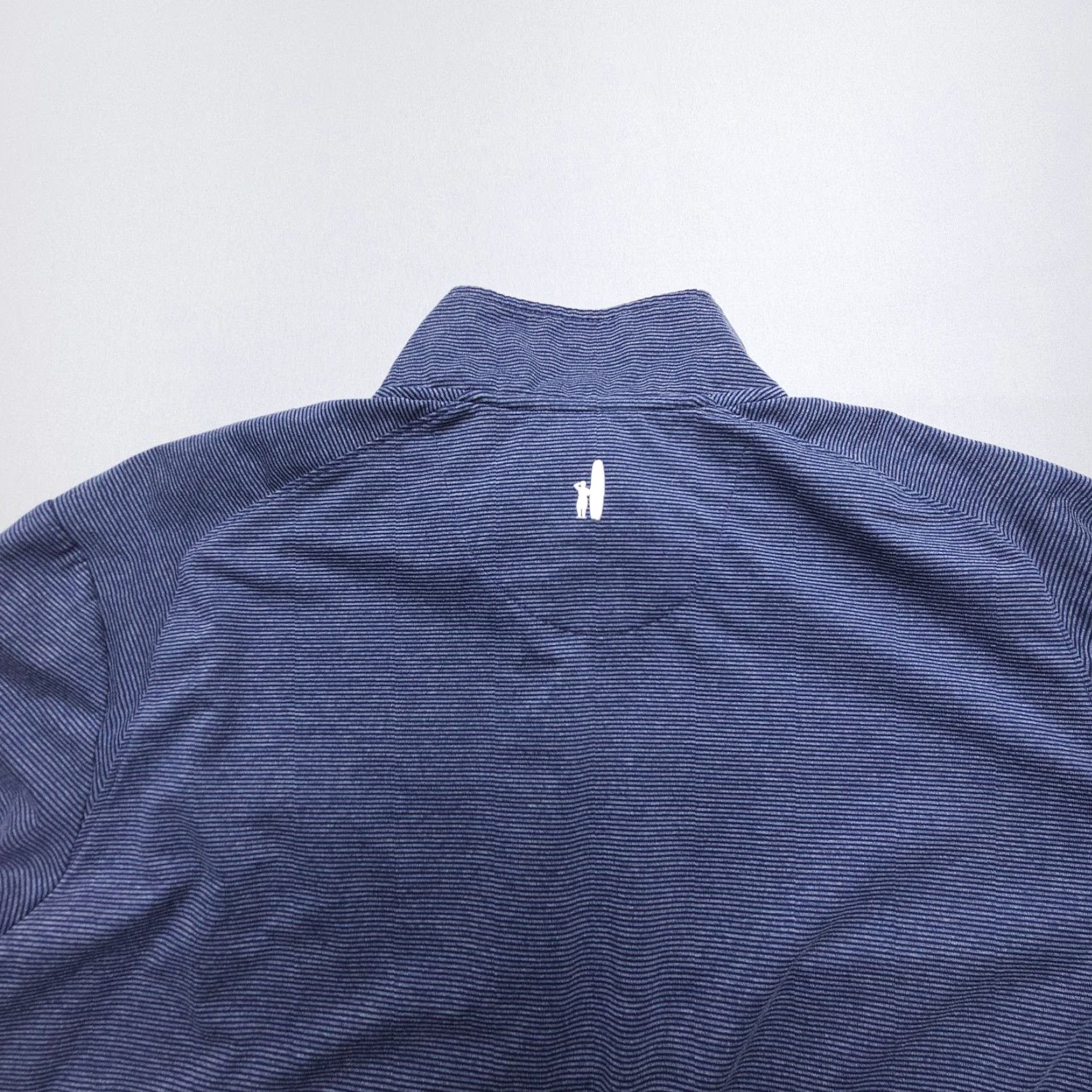 johnnie-O johnnie-O 1/4 Zip Long Sleeve Pullover Mens Large Golf Active Blue Striped Stretch Performance Regular Size US L / EU 52-54 / 3 - 8 Thumbnail