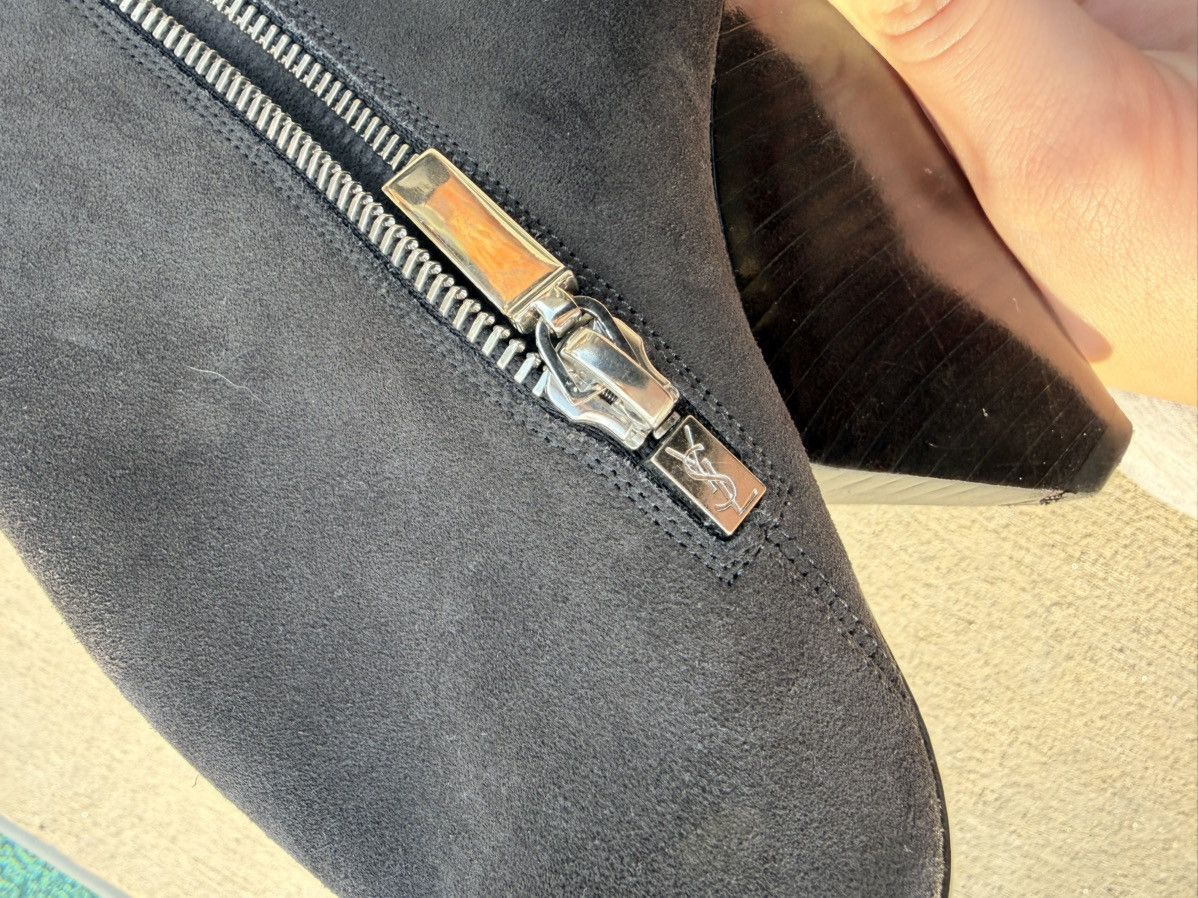 Yves Saint Laurent Yves Saint Laurent Black Suede 'Aliama' Boots Size US 8 / IT 38 - 6 Thumbnail