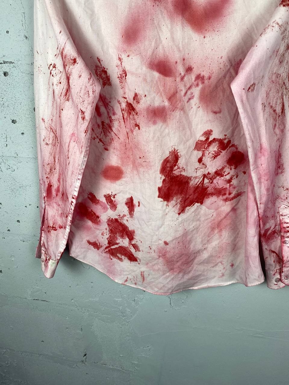 Handmade × Japanese Brand Avant Garde CDG Style Handmade Blood Shirt Size US M / EU 48-50 / 2 - 8 Thumbnail