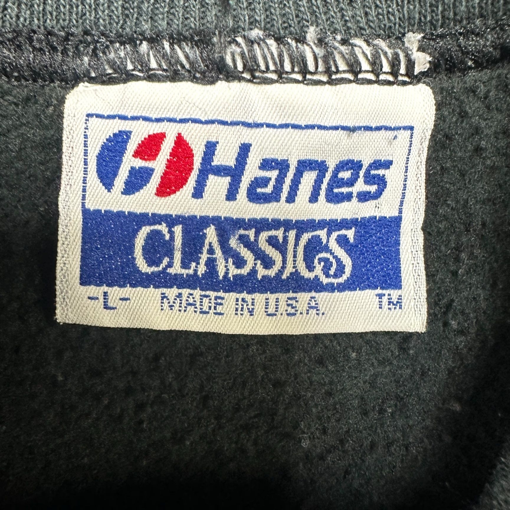 Hanes VINTAGE Hanes Shirt L Black 1990s Grunge Graphic Crewneck Sweatshirt Sz Large Mens Size L / US 10 / IT 46 - 7 Thumbnail