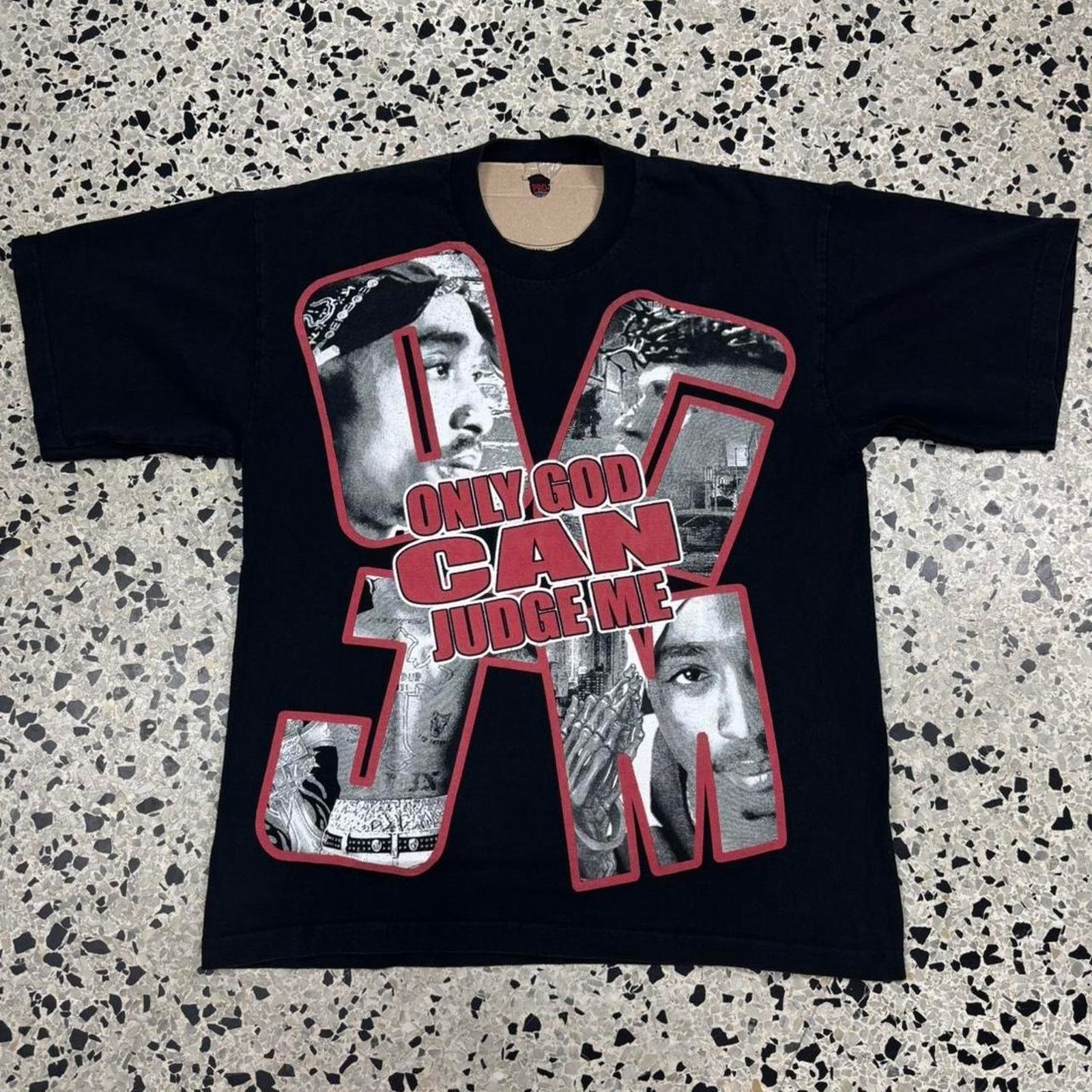 Rap Tees × Vintage VINTAGE Y2K TUPAC SHAKUR ONLY GOD CAN JUDGE ME MEMORIAL TEE: Size US XL / EU 56 / 4 - 1 Thumbnail