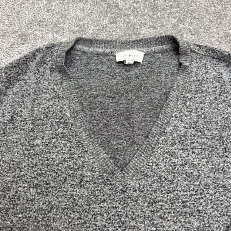 Lucky Brand Lucky Brand Tunic V-Neck Pullover Sweater Womens Small Petite Heather Gray Knit Size S / US 4 / IT 40 - 3 Thumbnail