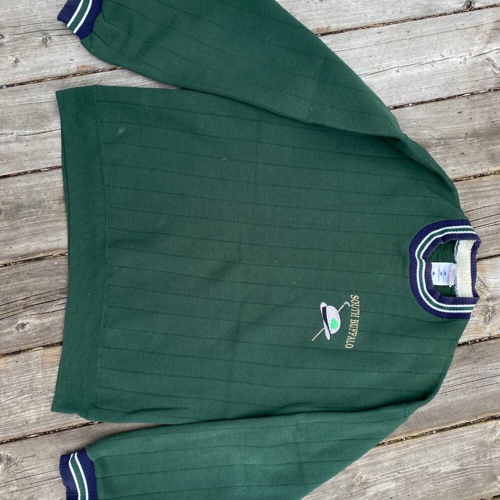 Vintage Vintage South Buffalo Golf Knit Sweater Large Green Size US L / EU 52-54 / 3 - 4 Thumbnail