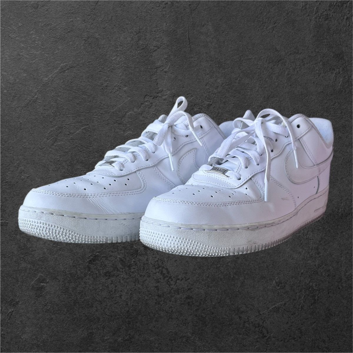 Nike White Nike Air Force 1s. Size US 13 / EU 46 - 1 Thumbnail