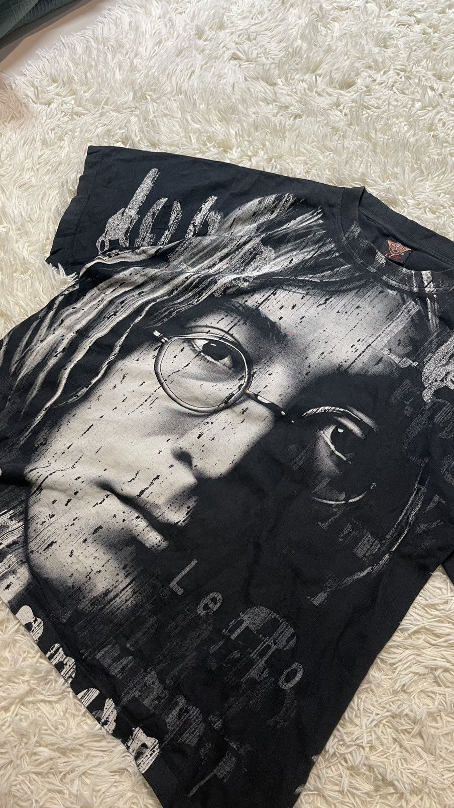 Band Tees Vtg John Lennon Over Print 90s Single Stitch Size US L / EU 52-54 / 3 - 3 Thumbnail