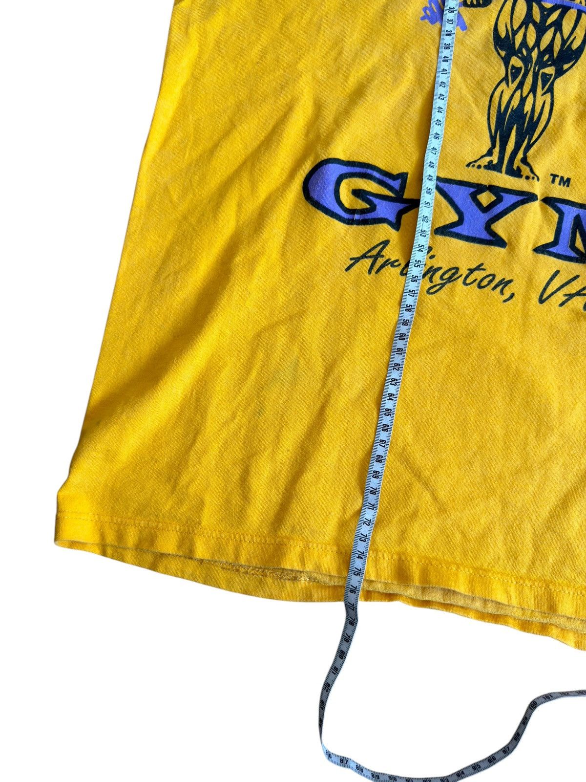 Vintage *RARE* 1990s 90s VINTAGE GOLD’S GYM YELLOW BODYBUILDING TEE Size US XL / EU 56 / 4 - 11 Thumbnail