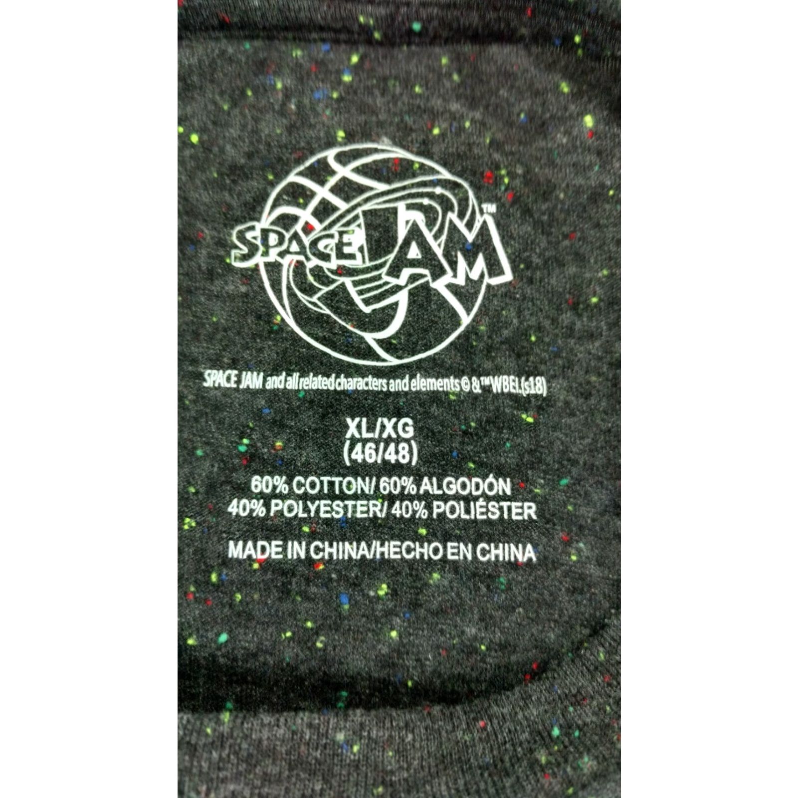 Vintage Space Jam Tune Squad Black Confetti Texture Shirt XL Mens Shirt Graphic Tee Space Jam 90s Vintage? Size US XL / EU 56 / 4 - 8 Thumbnail