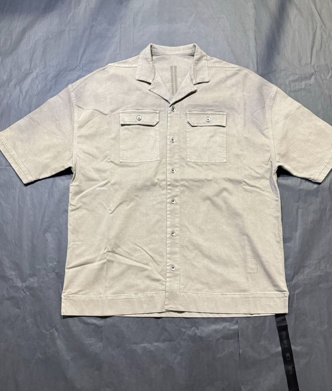 image of Rick Owens Magnum Tommy Shirt in Dust Grey, Men's (Size Large)