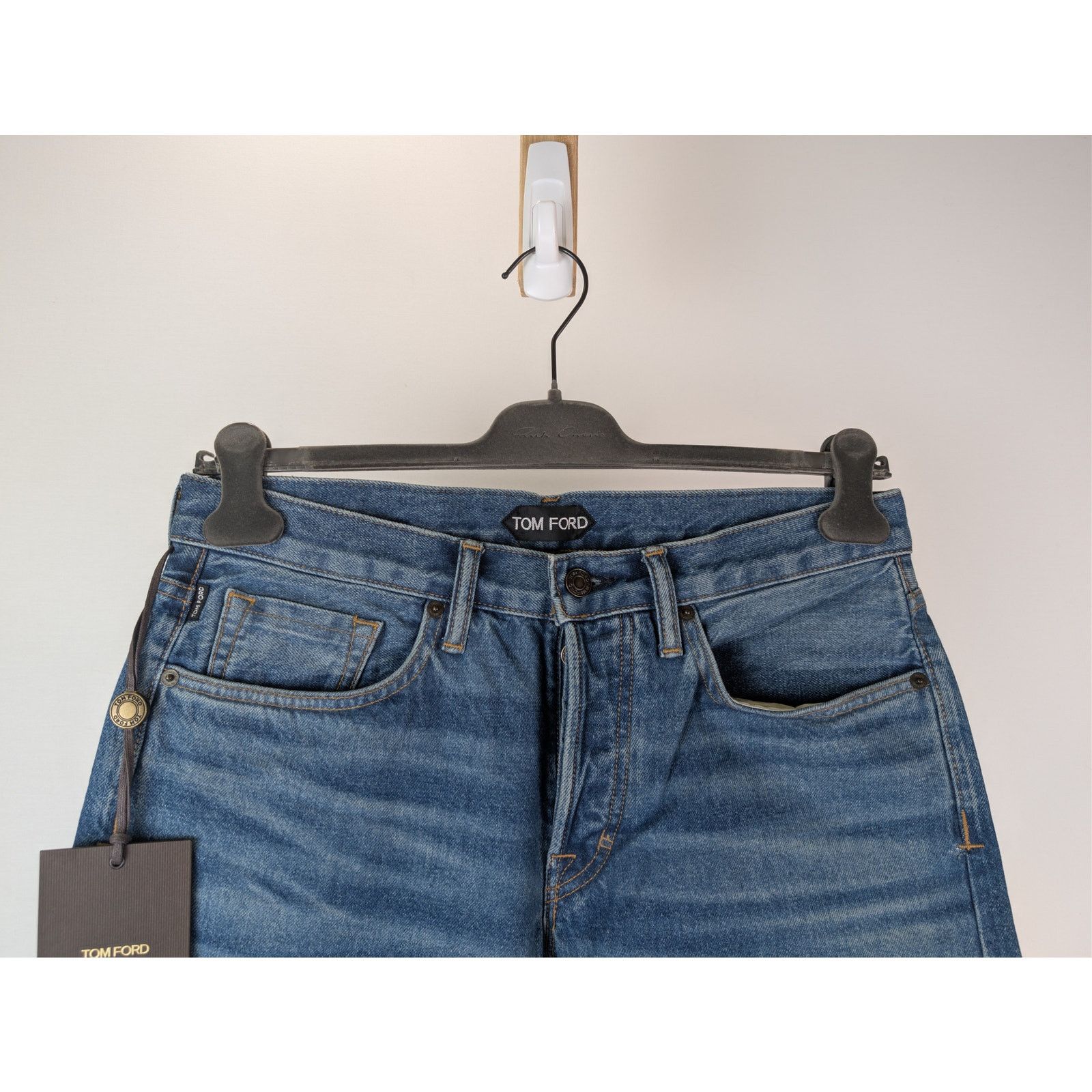 Tom Ford o1rshd1 Straight Fit Denim Jeans in Navy Blue Size US 38 / EU 54 - 3 Thumbnail